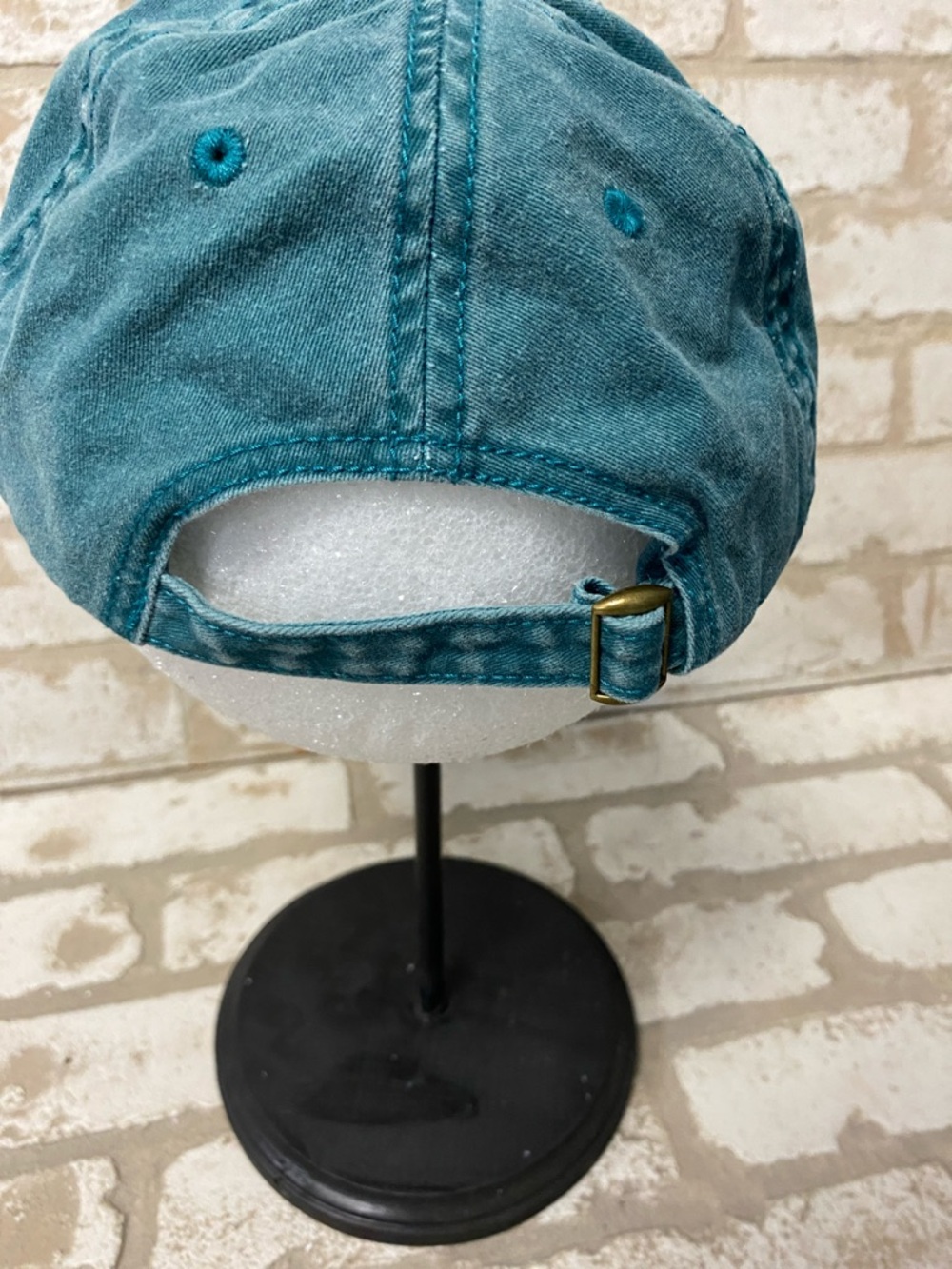 Washed Teal Baseball Cap - Picture 2 of 4